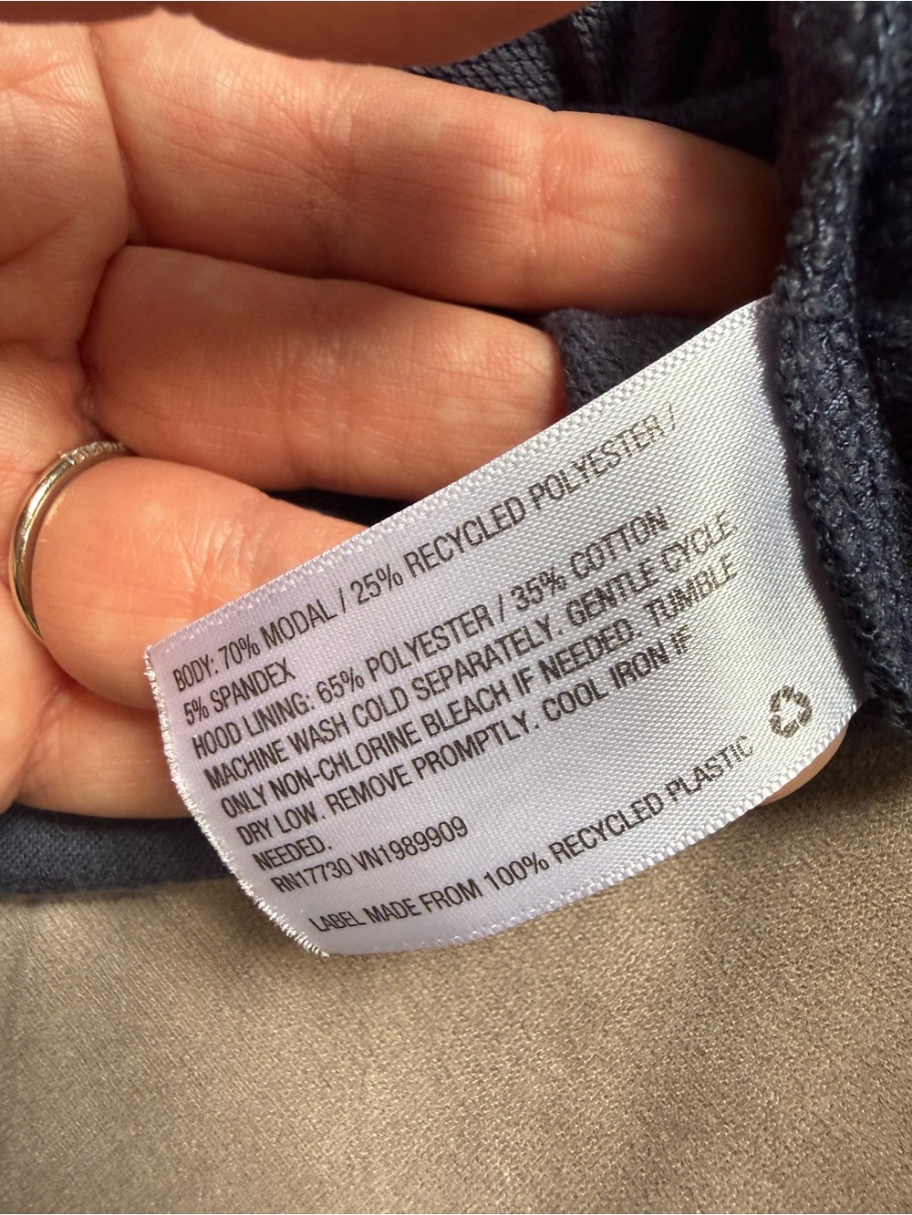JoyLab Blue Modal-Blend Pullover Hoodie - Picture 4 of 4